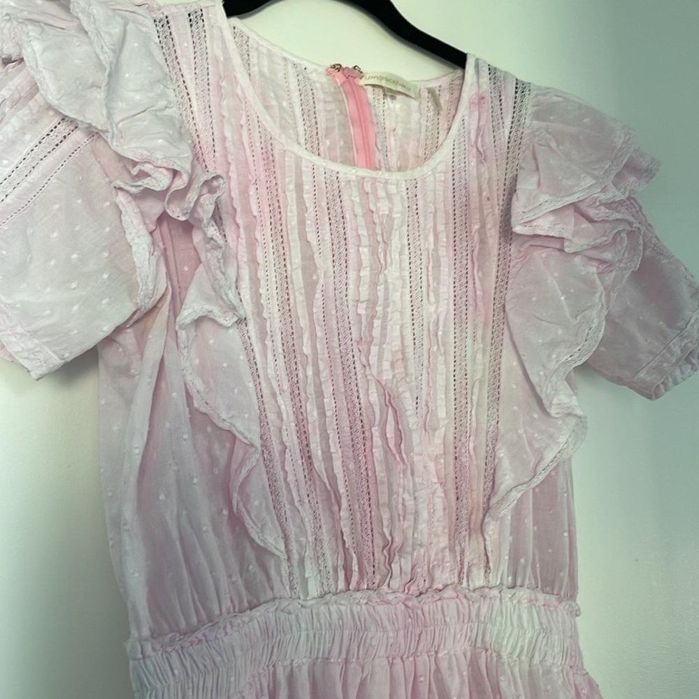 Loveshackfancy Natasha Mini Dress in Peony Pink - Picture 5 of 7